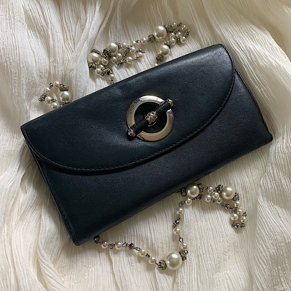 Authentic - classic vintage Dior long wallet ✨
